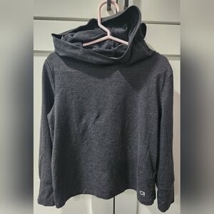 GAP Fit Kids Charcoal Brushed Jersey Hoodie